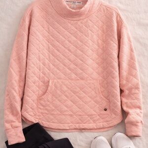 🍁 5/$25 Jones NY | Quilted Pullover | Soft Pink | Athleisure Loungewear Outdoor